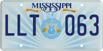 MS license plate LLT063