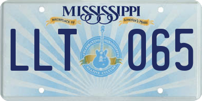 MS license plate LLT065