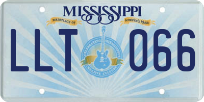 MS license plate LLT066