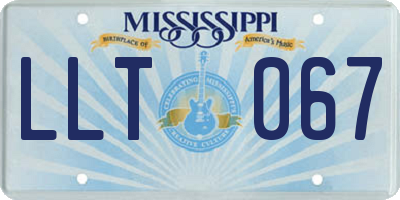 MS license plate LLT067