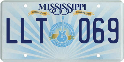 MS license plate LLT069