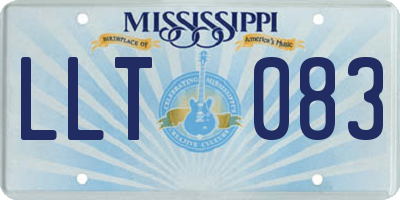 MS license plate LLT083