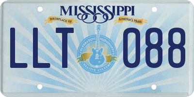 MS license plate LLT088