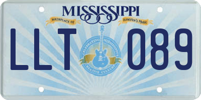 MS license plate LLT089