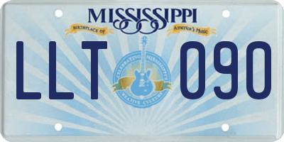 MS license plate LLT090