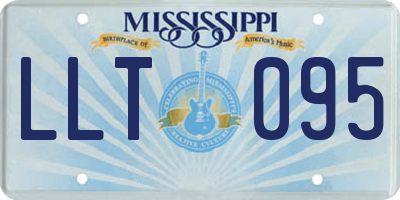 MS license plate LLT095