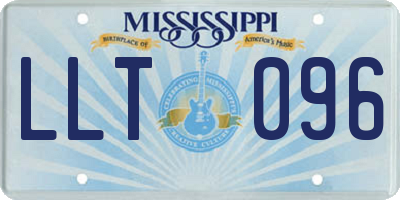 MS license plate LLT096