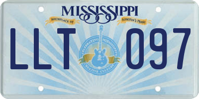 MS license plate LLT097