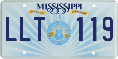 MS license plate LLT119