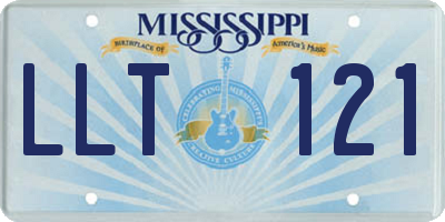 MS license plate LLT121