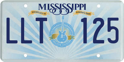 MS license plate LLT125