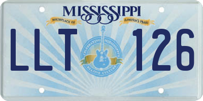MS license plate LLT126