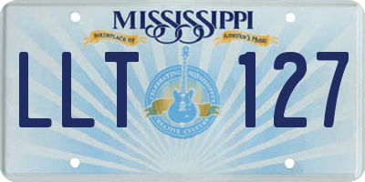MS license plate LLT127