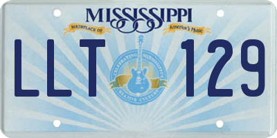 MS license plate LLT129