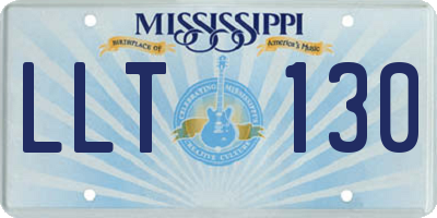 MS license plate LLT130