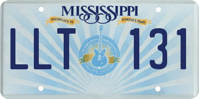 MS license plate LLT131