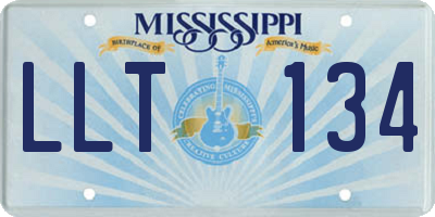 MS license plate LLT134