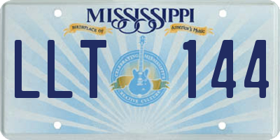 MS license plate LLT144
