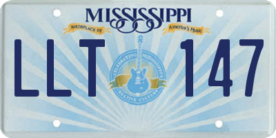 MS license plate LLT147