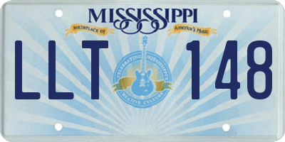 MS license plate LLT148