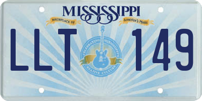 MS license plate LLT149
