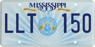 MS license plate LLT150