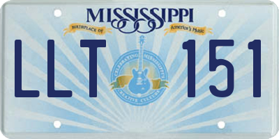 MS license plate LLT151