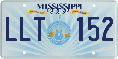 MS license plate LLT152
