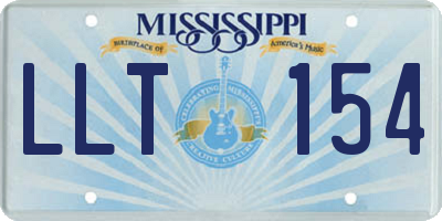 MS license plate LLT154