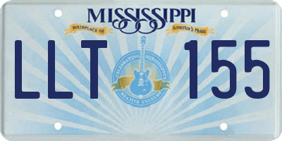 MS license plate LLT155