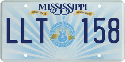 MS license plate LLT158