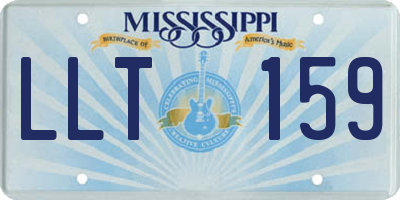 MS license plate LLT159