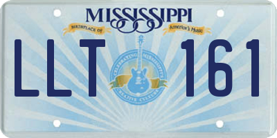 MS license plate LLT161