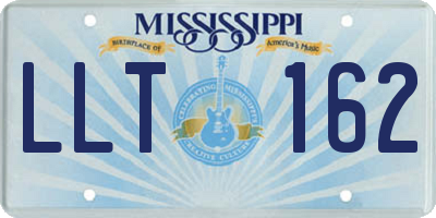 MS license plate LLT162