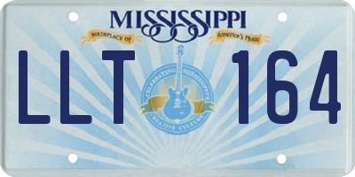 MS license plate LLT164