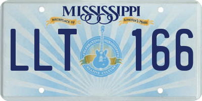 MS license plate LLT166