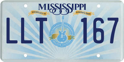 MS license plate LLT167