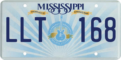MS license plate LLT168