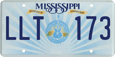 MS license plate LLT173