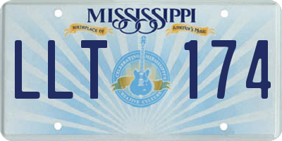 MS license plate LLT174