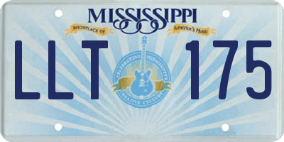 MS license plate LLT175