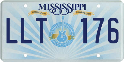 MS license plate LLT176