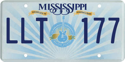 MS license plate LLT177