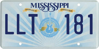MS license plate LLT181