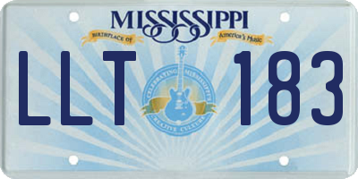 MS license plate LLT183