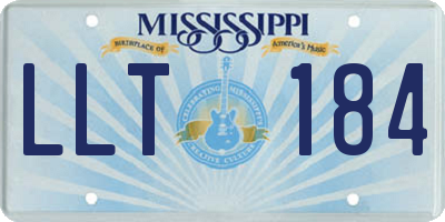 MS license plate LLT184