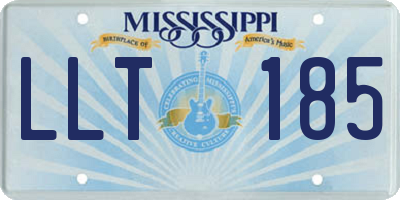 MS license plate LLT185