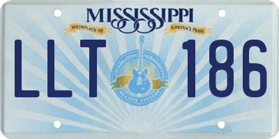 MS license plate LLT186