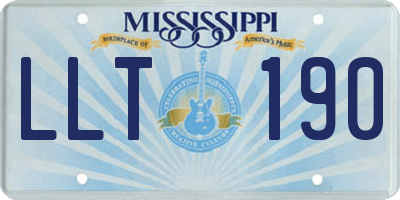 MS license plate LLT190