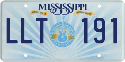 MS license plate LLT191
